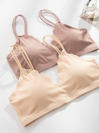5 قطع مجموعة ملابس داخلية ViLingerie بحمالات وأشكال متعددة الألوان، ملابس داخلية بدون ظهر مع حمالات ثابتة، حمالات صدر بدون سلك للنساء