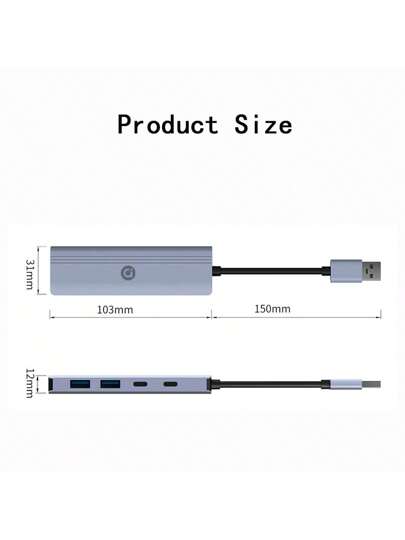 adol محور USB 3.0 ب- 4 منافذ، الإدخال: USB أنثى، الإخراج: USB 3.0 *2 + USB C *2، الطول=15 سم، للكمبيوتر المحمول، آي ماك برو، آير، ميني/برو، كمبيوتر محمول، محركات فلاش USB وأقراص صلبة محمولة وما إلى ذلك