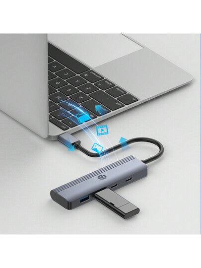 adol محور USB 3.0 ب- 4 منافذ، الإدخال: USB أنثى، الإخراج: USB 3.0 *2 + USB C *2، الطول=15 سم، للكمبيوتر المحمول، آي ماك برو، آير، ميني/برو، كمبيوتر محمول، محركات فلاش USB وأقراص صلبة محمولة وما إلى ذلك