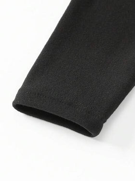 SHEIN طقم سروال وشورت حرارية كم طويل قطعتين للأولاد المراهقين لفصلي الخريف والشتاء