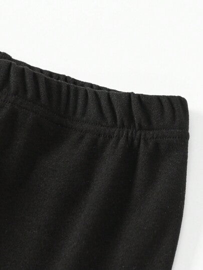 SHEIN طقم سروال وشورت حرارية كم طويل قطعتين للأولاد المراهقين لفصلي الخريف والشتاء