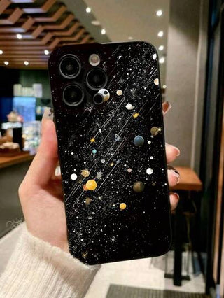 قطعة واحدة حافظة هاتف TPU مضادة للصدمات بطبعة سماء نجمية متوافقة مع هواتف iPhone 11، 16 Pro Max، 16 Pro، 16، 15 Pro Max، 14 Pro Max / Galaxy / Honor X6A، X7B، X8B