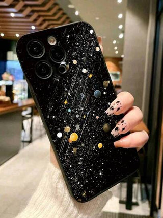 قطعة واحدة حافظة هاتف TPU مضادة للصدمات بطبعة سماء نجمية متوافقة مع هواتف iPhone 11، 16 Pro Max، 16 Pro، 16، 15 Pro Max، 14 Pro Max / Galaxy / Honor X6A، X7B، X8B