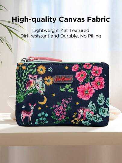 CATH KIDSTON 2 قطعة حقيبة كاث كيدستون البريطانية المطبوعة لتخزين المستحضرات والسفر،حافظة مستحضرات التجميل للنساء، منظم مدمج وأنيق لمستلزمات السفر والعناية الشخصية، هدايا إكسسوارات مع سحَّاب