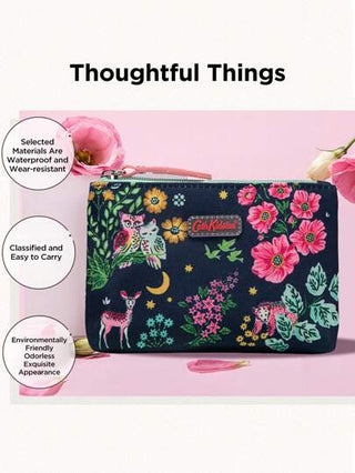 CATH KIDSTON 2 قطعة حقيبة كاث كيدستون البريطانية المطبوعة لتخزين المستحضرات والسفر،حافظة مستحضرات التجميل للنساء، منظم مدمج وأنيق لمستلزمات السفر والعناية الشخصية، هدايا إكسسوارات مع سحَّاب