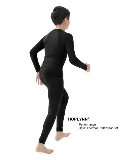HOPLYNN طقم ملابس داخلية طويلة الأكمام للضغط الحراري للمراهقين الذكور، قميص رياضي دافئ للكرة القدم