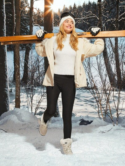 SHEIN EZwear معطف قصير مبطن بنمط المربعات للنساء ذو طراز جديد