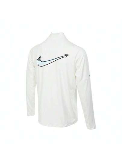 Nike ملابس علوية تريكو طويل الأكمام رقبة طاقم 2024 بطراز صديق الرجال بلون رماديAS M NK DF ELMNT TOP HZ GCEL، رمز المنتج THQ4733-133
