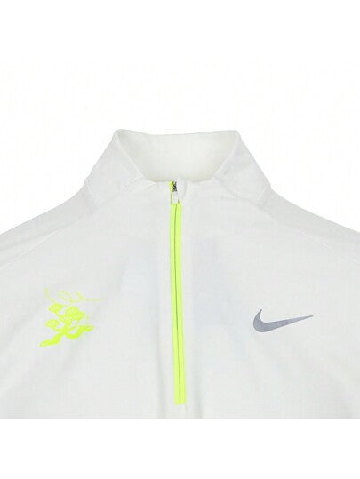 Nike ملابس علوية تريكو طويل الأكمام رقبة طاقم 2024 بطراز صديق الرجال بلون رماديAS M NK DF ELMNT TOP HZ GCEL، رمز المنتج THQ4733-133