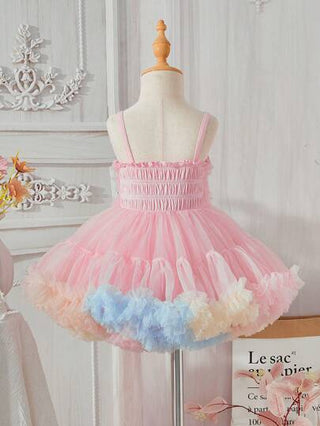فساتين بيبي Glamorique Kids فستان تنورة توتو بنطال رقيق بطراز راقص للبنوتات، مناسب للربيع والصيف
