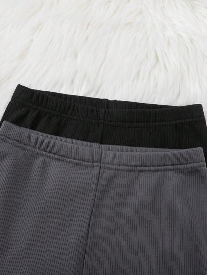 SHEIN مجموعة ملابس داخلية حرارية ناعمة وراحة من 4 قطع: بنطلون وتيشرت كم طويل رقبة طاقم بطباعة حرف ملونة بالأسود والرمادي للصبي المراهق