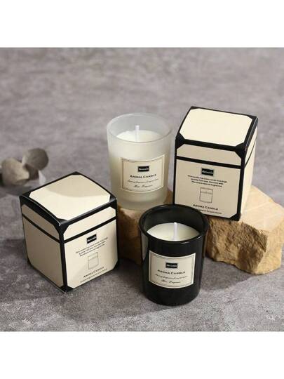 طقم هدية شموع معطرة، شموع شمع الصويا 5*6 أكواب مع 5 زهور الزنبق الاصطناعية، رائع لديكور الغرف والمكتب
