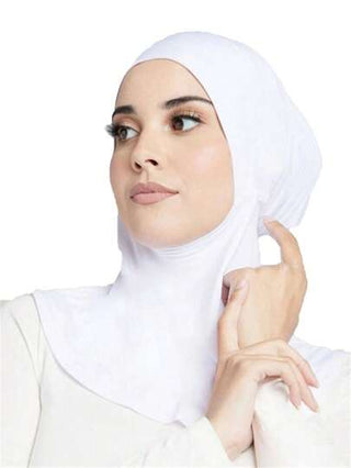 طقم تانكيني حريمي قبعة نسائية داخلية سميكة للارتداء تحت الحجاب، قبعة تركية أنيقة ذات موحد اللون مع رباط مرن للذقن للرأس والعنق، لارتداء تحت العباءة اليومية
