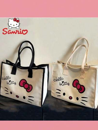 Sanrio قطعة واحدة حقيبة يد أنيقة وعصرية من النمط المتقدم ومناسبة للدراسة والعمل والسفر لتخزين الأغراض ، منظم للعطلات،حقيبة سعة كبيرة، لأحمر الشفاة والفرش والعناية بالبشرة والهاتف المحمول والعملات والأدوات الصغيرة، لللمنزل والهدايا والأعياد والاستخدام متعد