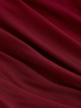 SHEIN MOD ملابس علوية نسائي بياقة عارية للكتفين من الشبك بأكمام جرس طويلة لون المشمش، موديل غربي، كلاسيكي، الستينات، برنامج "The Bachelorette"