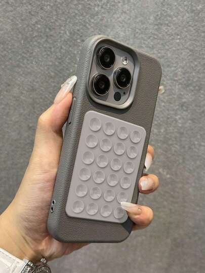 غطاء هاتف فاخر متوافق مع هواتف 15 14 13 12 11 Pro Max بنمط البرغموت، قاعدة شفط غنية، صدمات، بتصميم بسيط وأناقة للعودة إلى المدرسة
