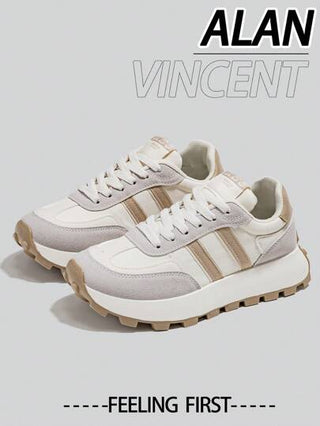Alan Vincent أحذية رياضية سميكة الوحدة 2024 الجديدة مريحة وأنيقة أحذية جري أحذية كاجوال كاجوال نسائية للحفلات في الهواء الطلق أحذية سيدات بيج أحذية طالبات كورتيز أحذية للفتيات للاستعمال اليومي بلا انتساب