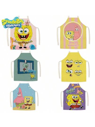 SPONGEBOB قطعة واحدة، وشاح ستاندوب (سبونج بوب)، مئزر طبخ كارتوني ، هدية مطبخ عيد الميلاد، ملابس خبز عيد الميلاد، مجموعة طبخ ، حماية مائية، طقم مطبخ جميل، ضروري تحضير الطعام، مئزر حفلة الشتاء، أدوات الشعر، منتجات الشعر وملحقاتها لصالون الحلاقة...