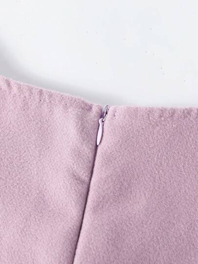 SHEIN طقم بنطلون وسترة بزخرفة نباتية ثلاثية الأبعاد باللون البنفسجي للفتيات المراهقات 2 قطعة، ملابس أنيقة