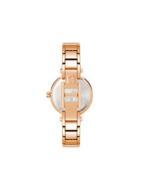 Anne Klein ساعة معصم نسائية فاخرة بعقارب ماسية، مقترنة بقرص أم اللؤلؤ وردي فاتح، سوار من الذهب الوردي مطلي بالمينا الوردية الفاتحة، حزام قابل للتعديل، ساعة كوارتز تناظرية، ساعة هدية للنساء، AK/1980BMRG