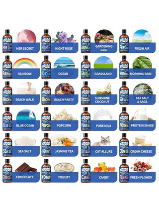 HIQILI زيت عطري HIQILI 100مل/3.38 أوقية، زيت طبيعي غير مخفف برائحة كتان نقي وجوز الهند وزهر الكرز والقهوة والفراولة للنشر والترطيب وصناعة العطور والمعطرات الهوائية والشموع والصابون والمنقي