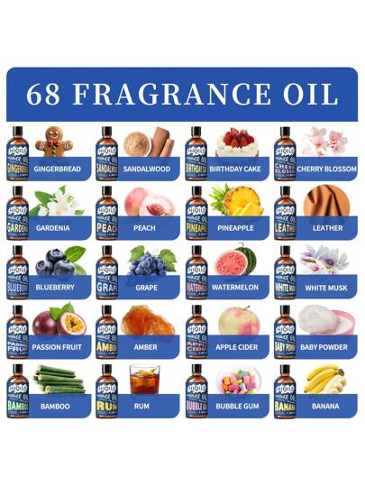 HIQILI زيت عطري HIQILI 100مل/3.38 أوقية، زيت طبيعي غير مخفف برائحة كتان نقي وجوز الهند وزهر الكرز والقهوة والفراولة للنشر والترطيب وصناعة العطور والمعطرات الهوائية والشموع والصابون والمنقي