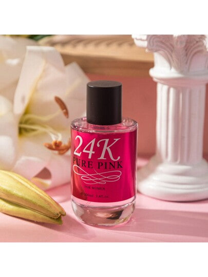 عطر نسائي مزين بالذهب 24 قيراط بحجم 100 مل (3.4 أونصة سائلة) ، ذو رائحة أزهار وفواكه جذابة ومتعددة الاستخدامات ، عطر طويل الأمد مناسب للمواعدة والارتداء اليومي. هدية مثالية للأصدقاء والحبيبات