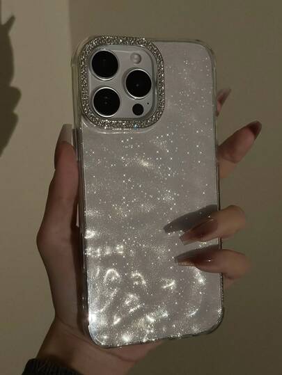 غطاء هاتف أحجار الراين براق شفاف/وردي مع فتحة الكاميرا ، متوافق مع هواتف iPhone 11/12/13/14/15/16 ، iPhone 11/12/13/14/15/16 Pro ، iPhone 11/12/13/14/15/16 Pro Max ، iPhone 14 Plus ، iPhone 15 Plus ، iPhone 16 Plus