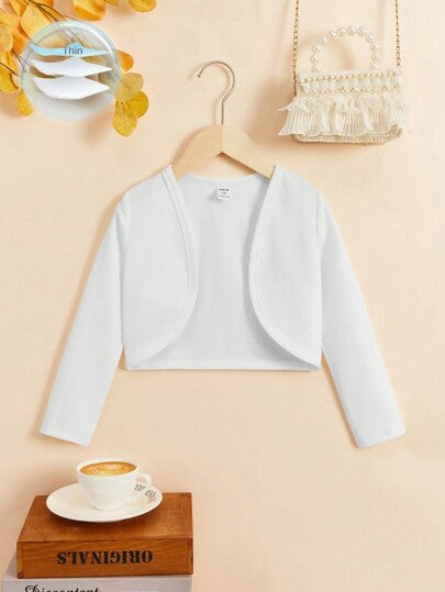 SHEIN جاكيت مفتوح امامي بنت طفل