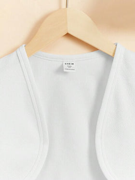 SHEIN جاكيت مفتوح امامي بنت طفل
