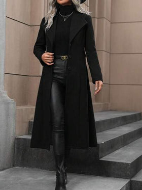 EMERY ROSE معطف ياقة شلال حزام