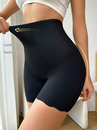 SuitURBody بنطلون قصير خصر عالي مقلم شكل اقواس