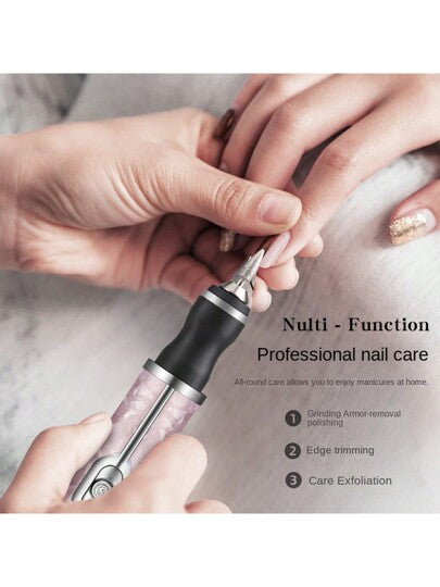 طاحونة أظافر كهربائية، تعمل ببطارية قابلة لإعادة الشحن عبر منفذ USB، آلة تلميع متعددة الوظائف، ملف أظافر محمول صغير، مجموعة أدوات حفر الأظافر، طاحونة أظافر كهربائية، أداة رعاية الأظافر السلكية للتلميع والتنعيم، رعاية أظافر منزلية احترافية، للجلخ...