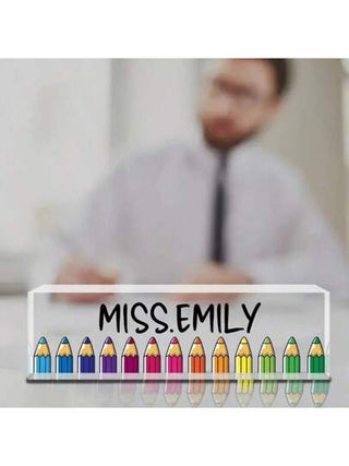 لوحة مكتب أكريليكية مخصصة- هدية ديكور مثالية للمكتب للرجال والنساء، هدية مثالية للمديرين والمعلمين والممرضات والموظفين والزملاء، هدايا مخصصة، عيد الميلاد، ، هدايا المناسبات