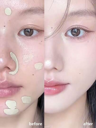 the SAEM غطاء الكمال نصيحة المخفي، أخضر وبيج، مخفي سائل متعدد الأغراض، تغطية كاملة للمكياج، مناسب للبثور والبقع الداكنة والهالات السوداء والتصبغات والعيوب، جمال كوري، مستحضرات تجميل كورية - 6.5 جرام/0.23 أونصة.
