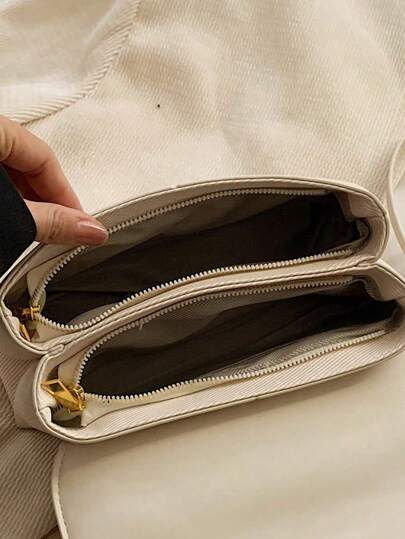 حقيبة كتف متناسقة الألوان صغيرة مربعة مناسبة للنساء عبر الجسم 2025، متعددة الاستخدامات