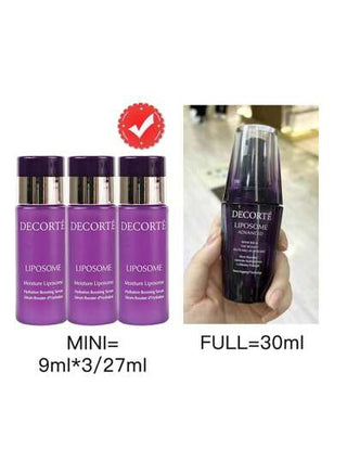 DECORTÉ سيرم زيادة الترطيب [الحجم الصغير] DECORTE ليبوسوم 9مل*3/27مل. ينفذ تماما إلى خلايا الجلد السطحية ويرطب بشكل البشرة الجافة والمتشققة أو المشكلات. ينتشر بلمسة رطبة ويجعل بشرتك تشعر بنعومة حرير ويعمل طوال الليل حتى الصباح التالي تتمكن من شعور...