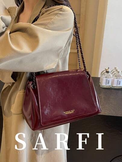 حقيبة كتف نسائية جديدة للخريف/الشتاء، حقيبة يد كاجوال عتيقة، حقيبة كروس بوردو راقية عصرية، آخر صيحات حقيبة تحت الذراع، حقيبة تنقل للكلية، حقيبة دلو ناعمة خفيفة وعملية، مناسبة كهدية، يمكن استخدامها للتسوق والمواعدة والسفر العمل والاستخدام اليومي.