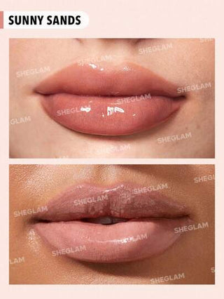 SHEGLAM ملمع شفاه Power Bouquet-ملمع شفاه مرطب لامع ملون من Sunny Sands، زيت شفاه غير لاصق، مستخلص الجاردينيا لإصلاح الشفاه، العناية بالشفاه، ، عيد الميلاد، الشتاء، ملمع شفاه بني عيد الأب التخرج عيد الميلاد العطلة الربيع الصيف Y2K فاخر أزياء مكياج...