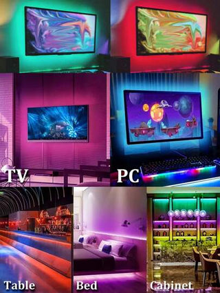 1 لفة من شريط إضاءة خلفية USB 5V RGB LED مع 3 أزرار للتحكم، مناسبة لديكور المنزل والغرفة المعيشة والنوم وخلفية الكمبيوتر، شريط LED عالي الجودة كهدية عيد، شريط ديكوري متعدد الوظائف (بدون جهاز تحكم عن بعد، الأزرار على كابل البيانات)