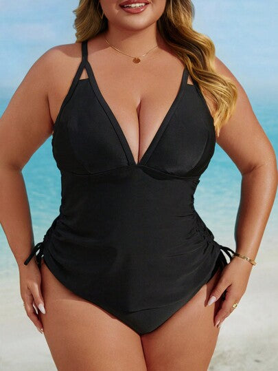 طقم تانكيني حريمي Swim Curve سباغيتي سترابينوك خيار السيدات السمينة الكاجوال للصيف