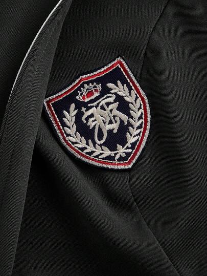 MOD بليزر/جاكيت نسائي بتصميم كوليدج كلاسيكي بلمسات من لون الوردي المتباين، مناسب لفصلي الخريف والشتاء