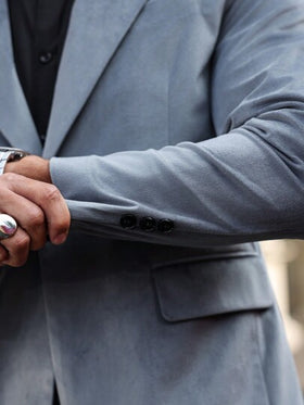 Manfinity Bizformal طقم بدلة رجالي (جاكيت وبنطال) بلون أحادي