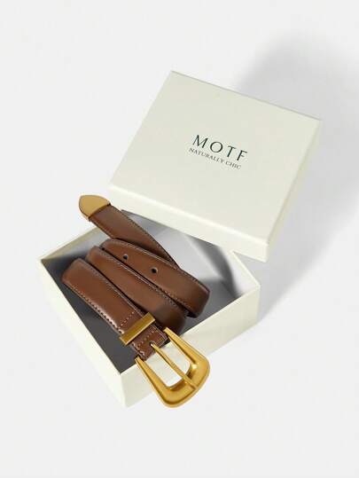 MOTF PREMIUM قطعة واحدة من أحزمة الخصر النسائية بطراز الشارع ذات الإحساس المعدني/المعدني الأسود، مناسبة للعمل والحفلات