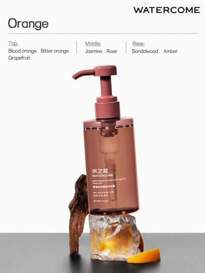 WATERCOME غسول جسم بالعطر سعة 300 مل، جل الاستحمام بالزيوت الأساسية، خالٍ من الصابون، للبشرة الباهتة/الخشنة، يفتح/ ينعم/ يرطب البشرة، مضاد للحساسية، لا يسبب الرؤوس السوداء