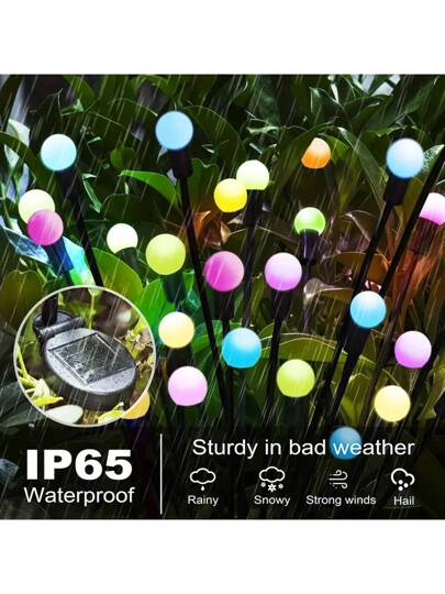قطعة واحدة/قطعتان إضاءة أرضية بتصميم جنية النار الشمسية ب- 6/8/10 مصباح LED مقاومة للماء، تستخدم للحديقة والممرات والأسوار والحشائش والمناسبات مثل عيد الفصح والشكر وأعياد الحب