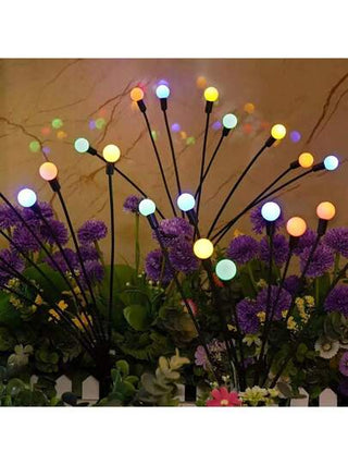 قطعة واحدة/قطعتان إضاءة أرضية بتصميم جنية النار الشمسية ب- 6/8/10 مصباح LED مقاومة للماء، تستخدم للحديقة والممرات والأسوار والحشائش والمناسبات مثل عيد الفصح والشكر وأعياد الحب