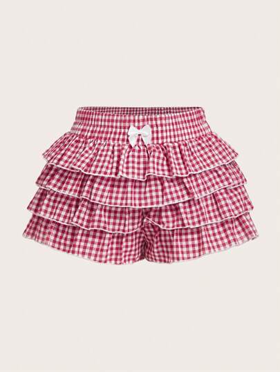 SHEIN MOD صندرز قصير بأكمل جسم بتصميم مخطط ذو خصر منخفض مجعد للنساء، ملابس للعودة إلى المدرسة، صندرز كاجوال للنساء باللون الأزرق والأبيض في طراز بسيط للاستخدام اليومي