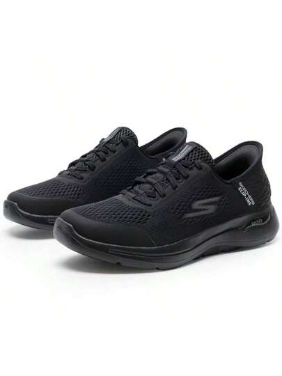 Skechers أحذية رياضية سهلة الارتداء بقوس القدم، للرجال، للركض والتدريب والمشي اليومي 216258-BBK