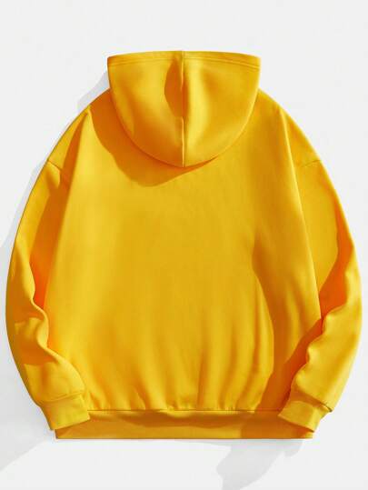ADVENTURE TIME X SHEIN قميص كاجوال فضفاض محبوك بطبعة شخصية جاك, لون أصفر, سترة مخملية, خريف/شتاء